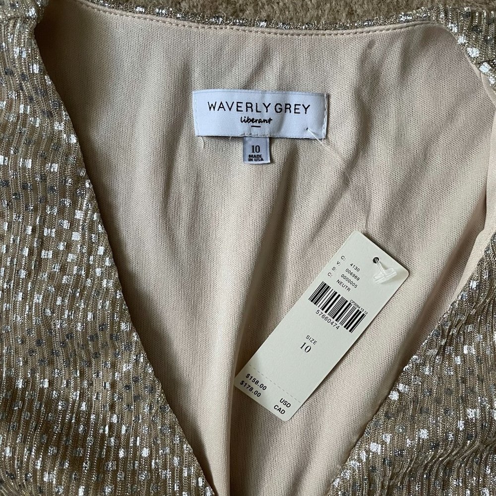 NWT Anthro Waverly Grey Mini Dress - Picture 6 of 7